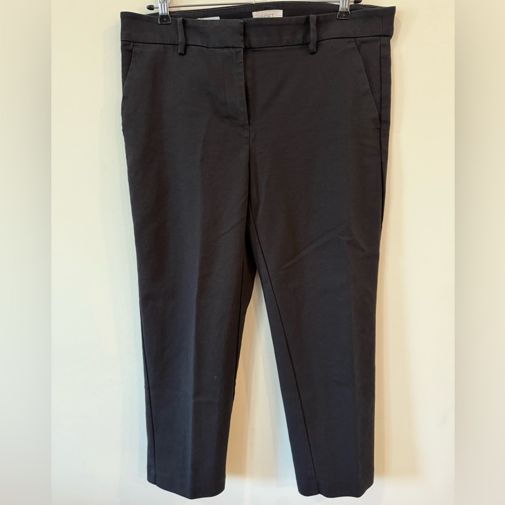 LOFT Riviera Slim Black Dress Pants Size 10 Work Ankle Trousers